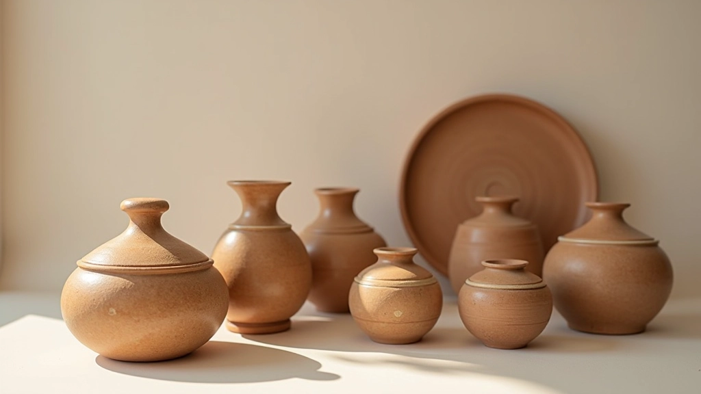 Galleria fotografica di prodotti artigianali esposti elegantemente con illuminazione professionale e sfondo neutro